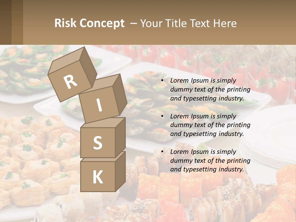 A Table With Plates Of Food On It PowerPoint Template