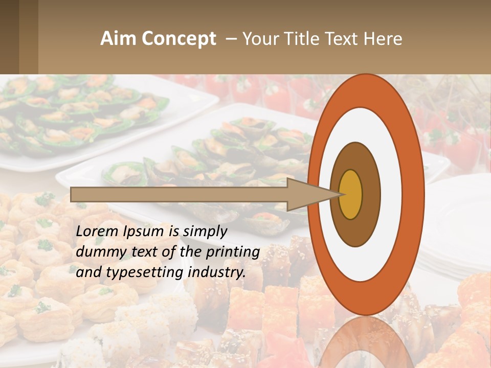 A Table With Plates Of Food On It PowerPoint Template