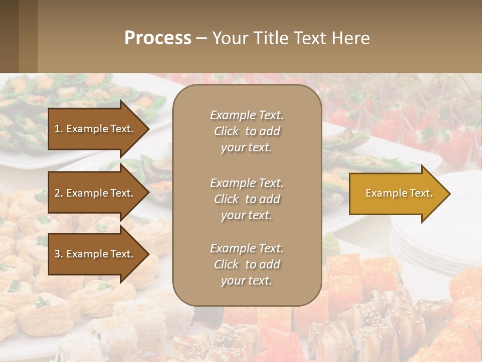 A Table With Plates Of Food On It PowerPoint Template
