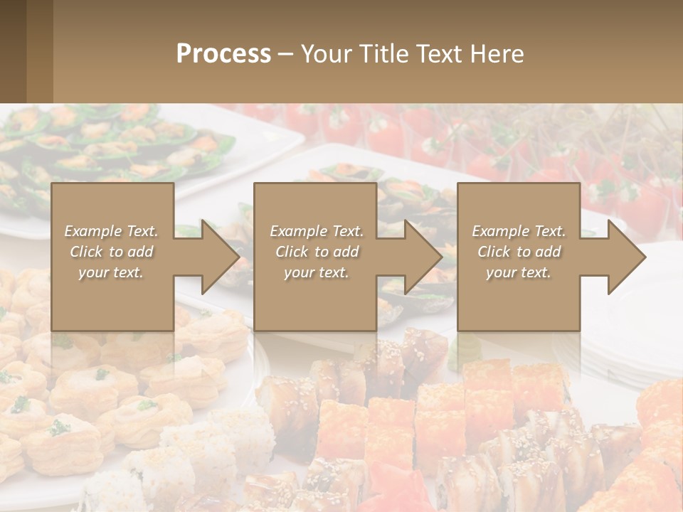 A Table With Plates Of Food On It PowerPoint Template