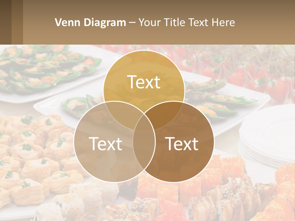 A Table With Plates Of Food On It PowerPoint Template