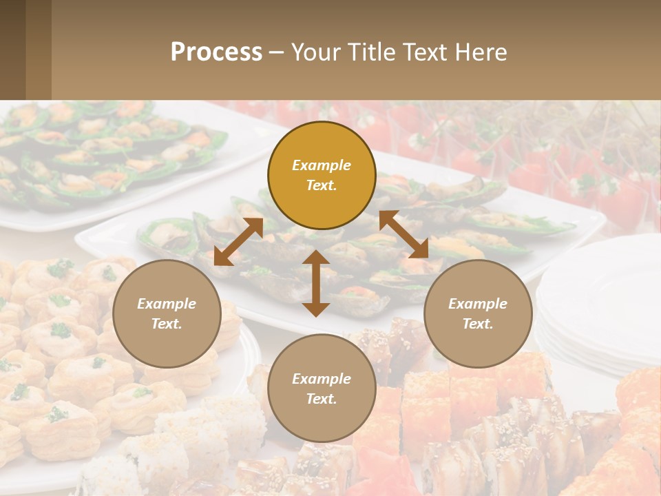 A Table With Plates Of Food On It PowerPoint Template