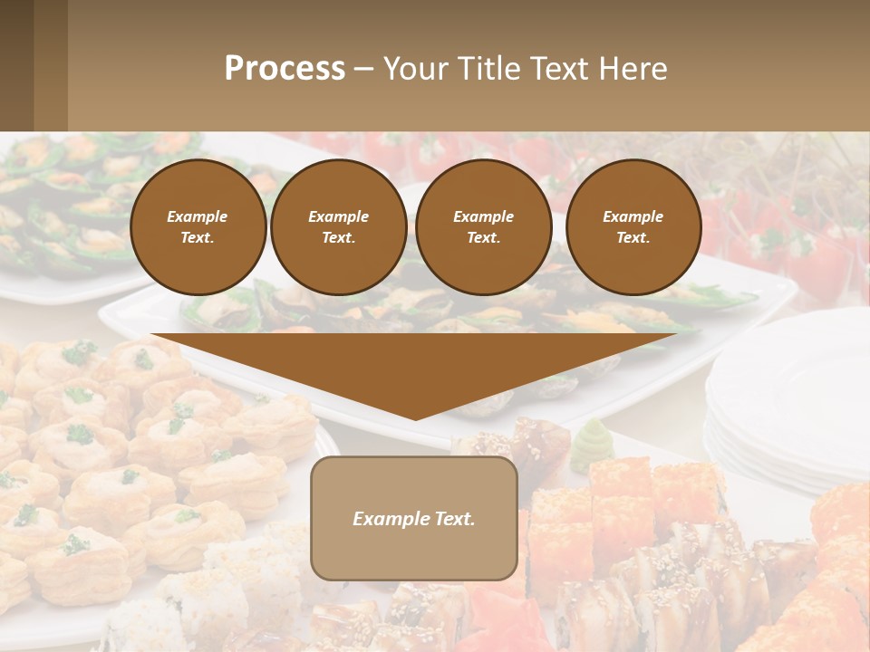 A Table With Plates Of Food On It PowerPoint Template