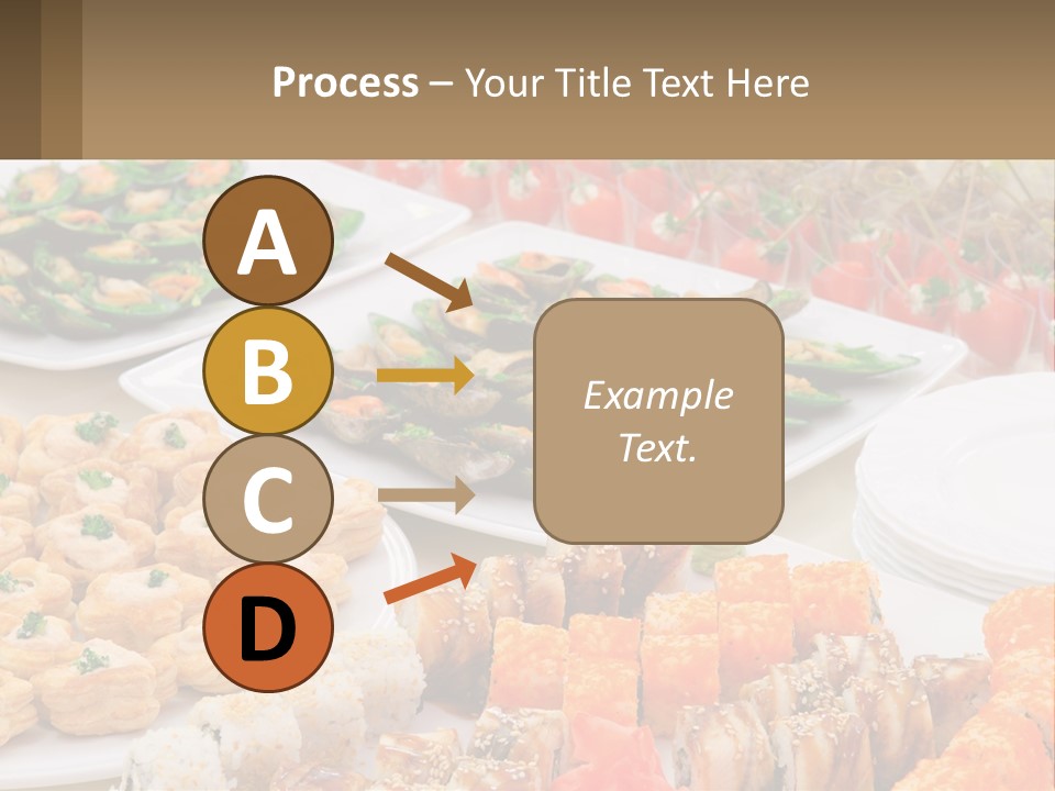 A Table With Plates Of Food On It PowerPoint Template