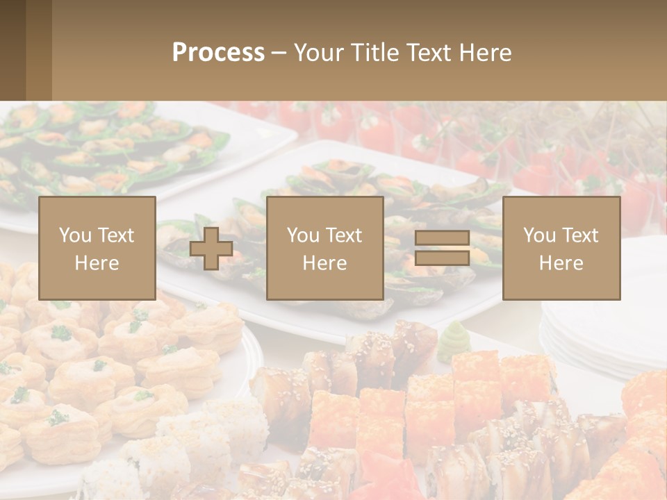 A Table With Plates Of Food On It PowerPoint Template
