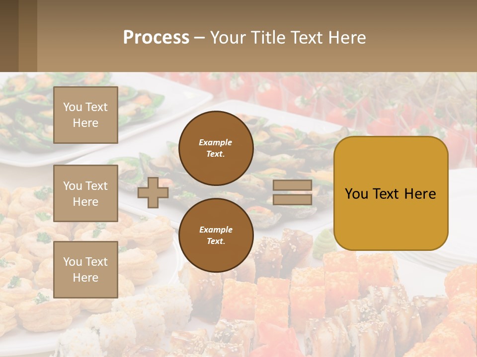 A Table With Plates Of Food On It PowerPoint Template