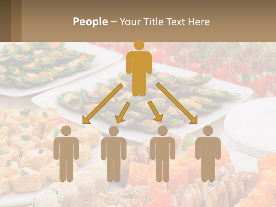 A Table With Plates Of Food On It PowerPoint Template