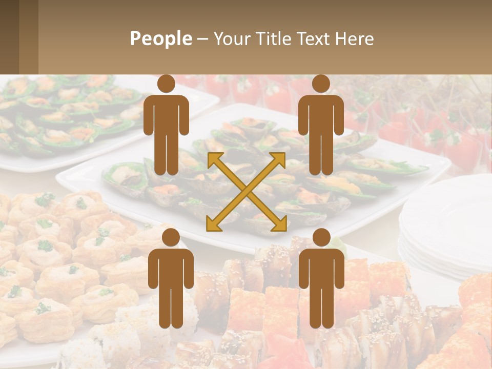 A Table With Plates Of Food On It PowerPoint Template