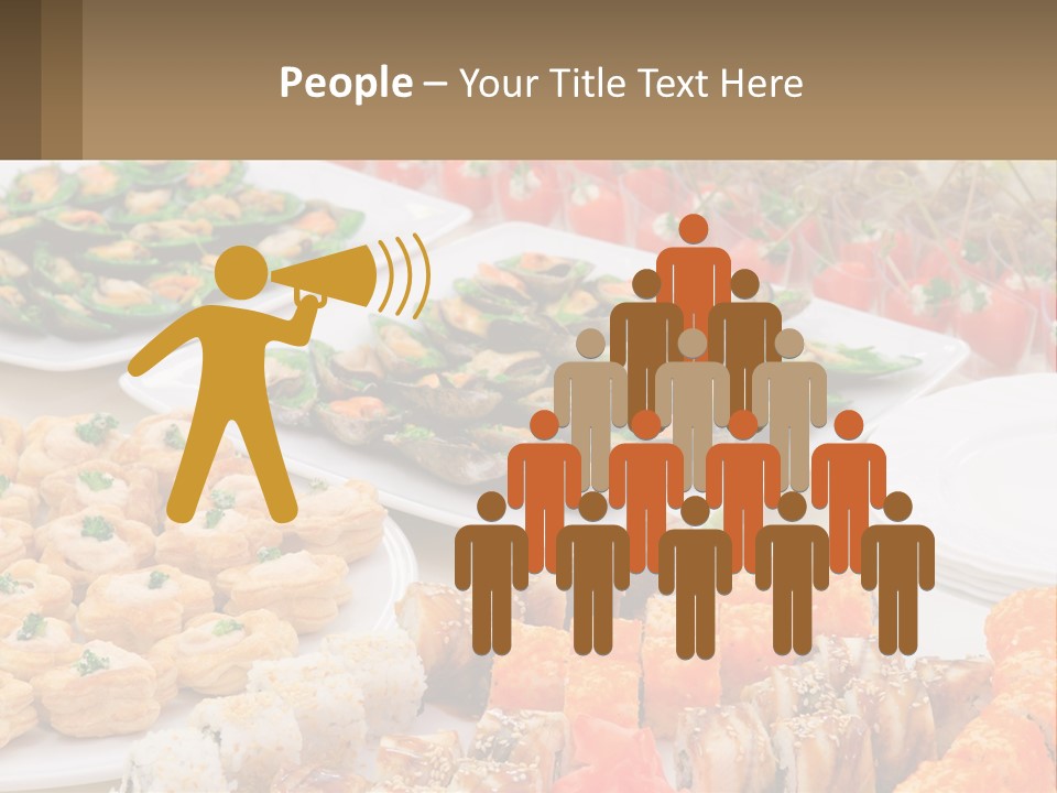 A Table With Plates Of Food On It PowerPoint Template