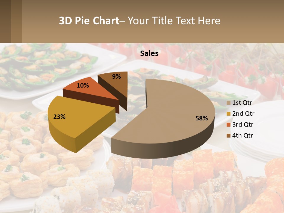 A Table With Plates Of Food On It PowerPoint Template