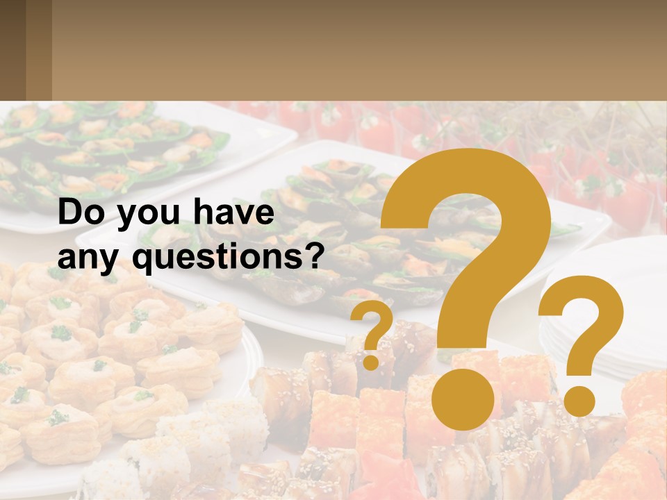 A Table With Plates Of Food On It PowerPoint Template