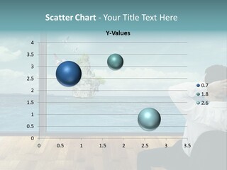A Man Sitting On A Chair Looking Out At The Ocean PowerPoint Template