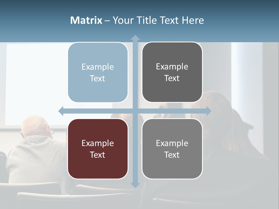 A Woman Giving A Presentation To A Group Of People PowerPoint Template