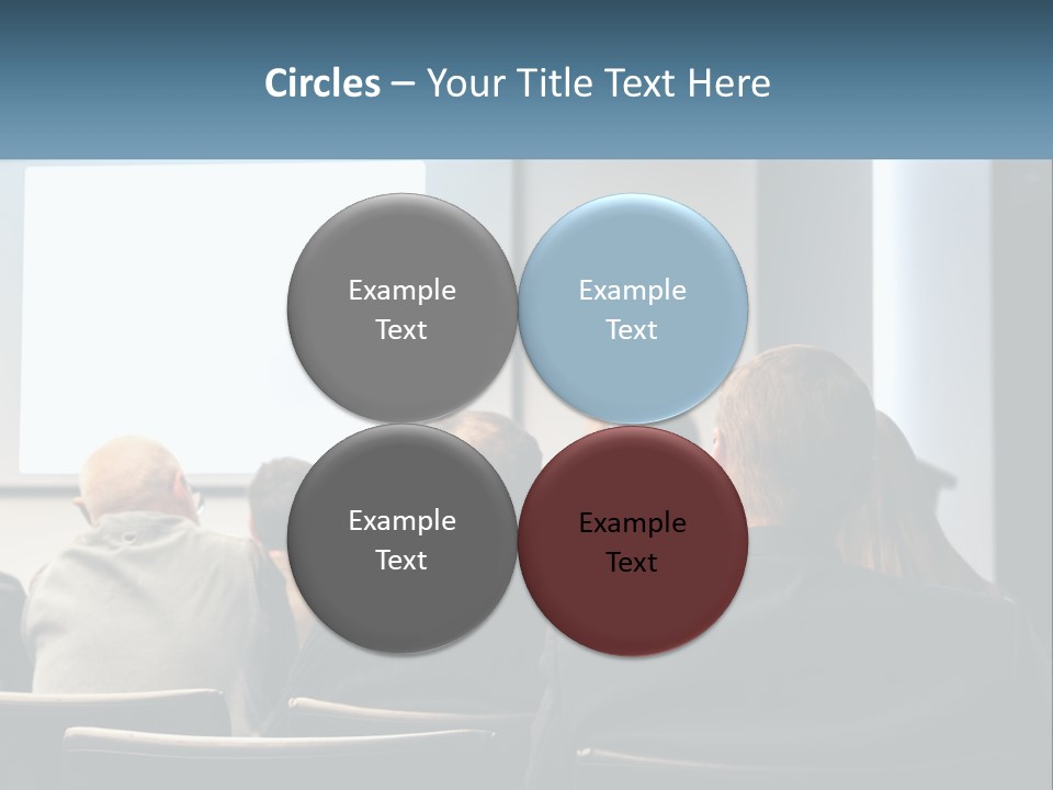 A Woman Giving A Presentation To A Group Of People PowerPoint Template