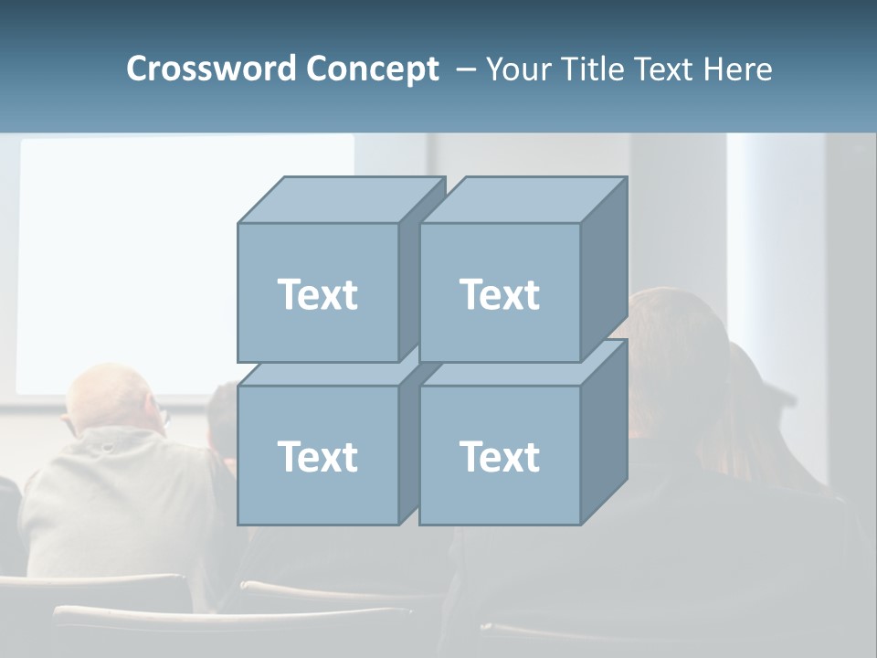 A Woman Giving A Presentation To A Group Of People PowerPoint Template