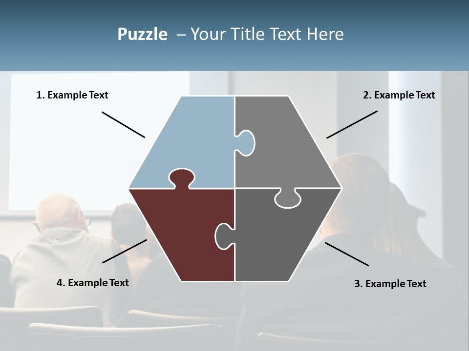 A Woman Giving A Presentation To A Group Of People PowerPoint Template