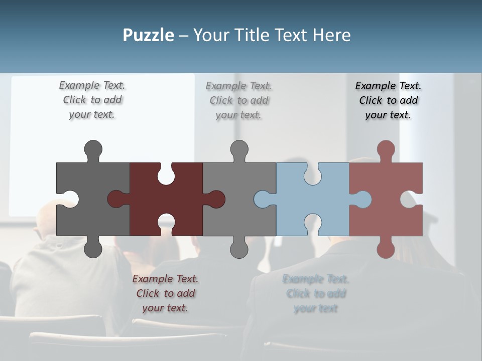 A Woman Giving A Presentation To A Group Of People PowerPoint Template