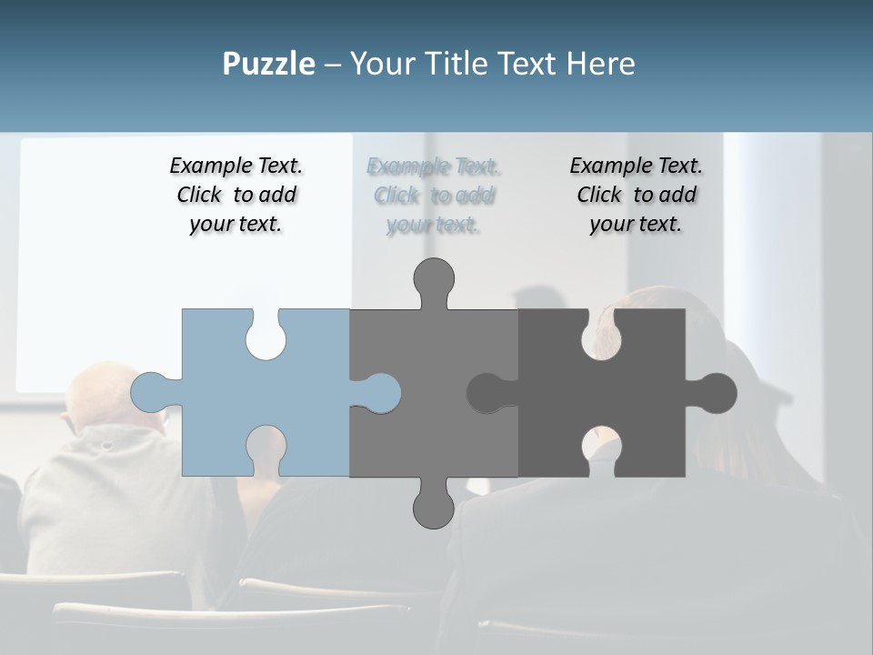 A Woman Giving A Presentation To A Group Of People PowerPoint Template