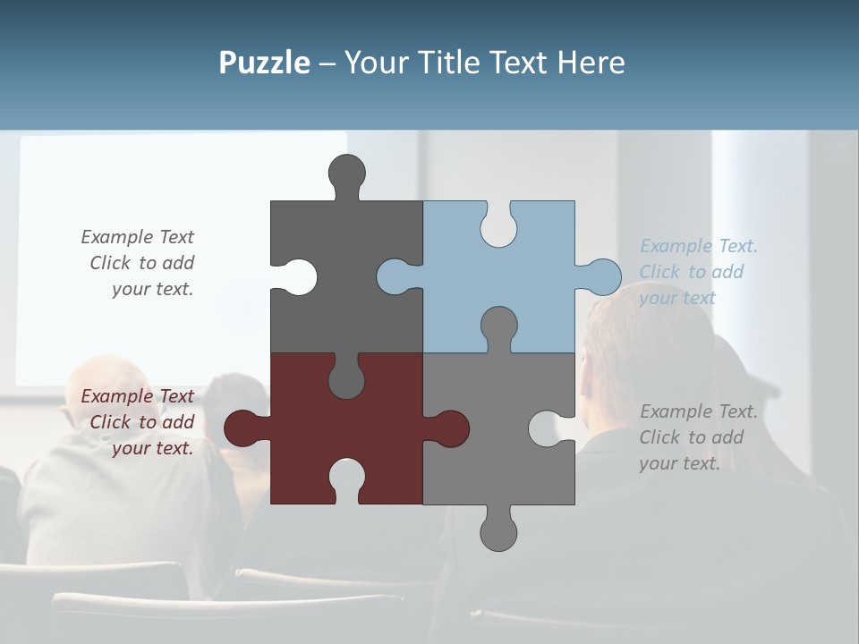 A Woman Giving A Presentation To A Group Of People PowerPoint Template