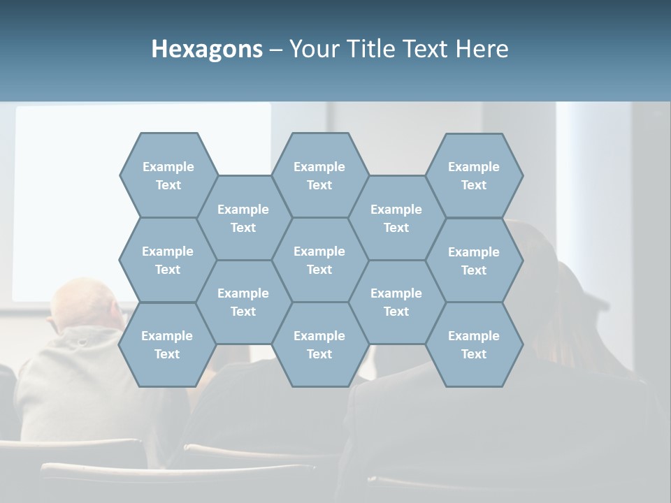 A Woman Giving A Presentation To A Group Of People PowerPoint Template