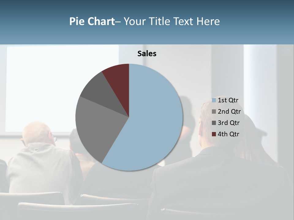 A Woman Giving A Presentation To A Group Of People PowerPoint Template