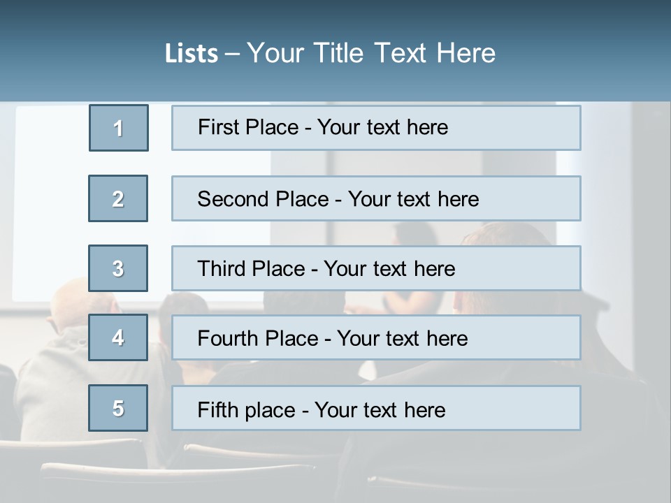 A Woman Giving A Presentation To A Group Of People PowerPoint Template