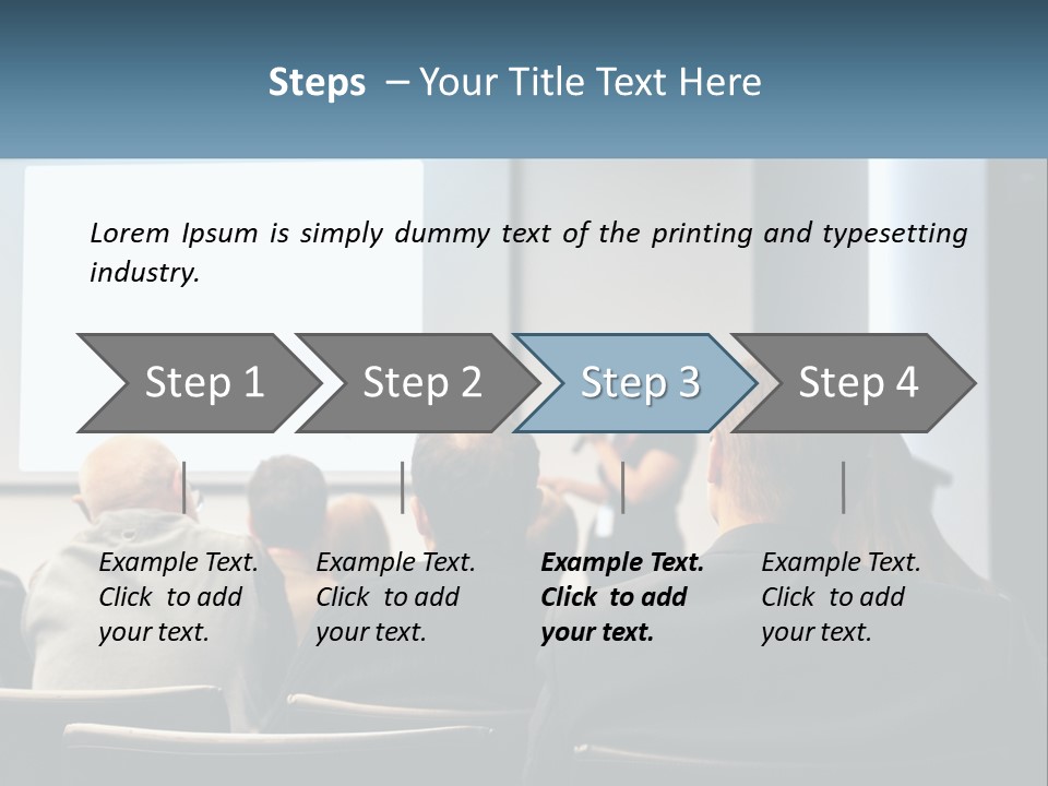 A Woman Giving A Presentation To A Group Of People PowerPoint Template