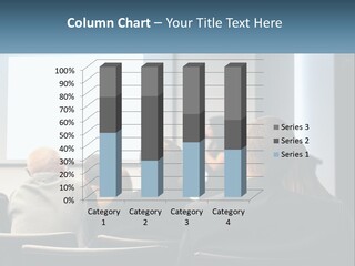 A Woman Giving A Presentation To A Group Of People PowerPoint Template