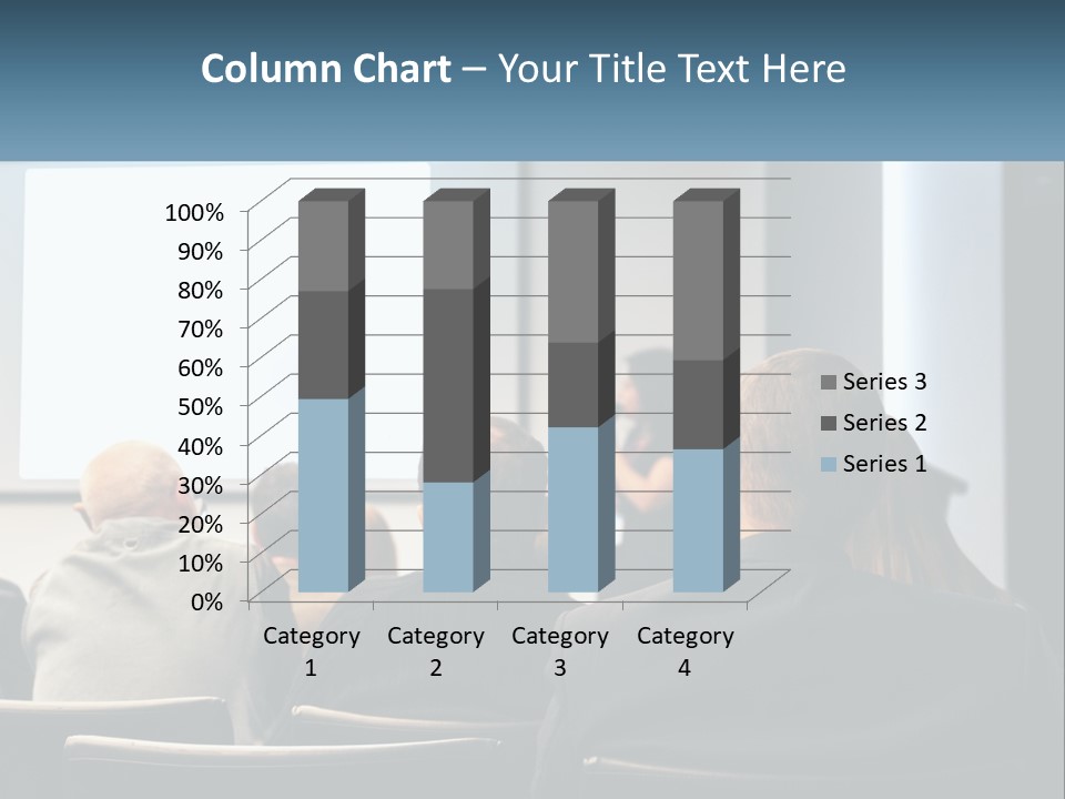 A Woman Giving A Presentation To A Group Of People PowerPoint Template