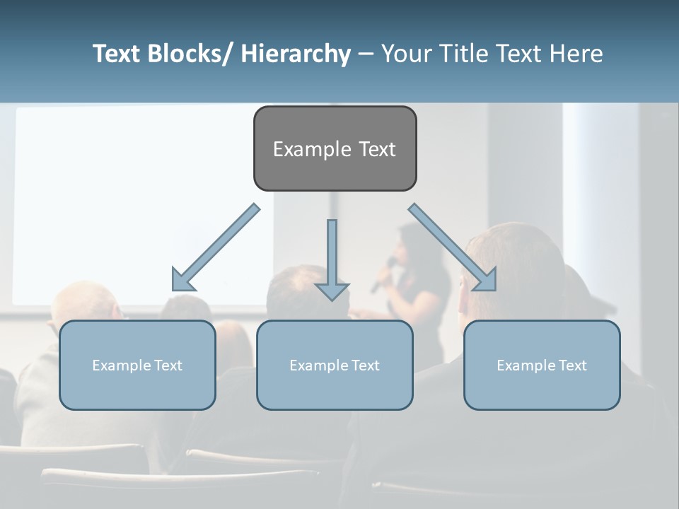 A Woman Giving A Presentation To A Group Of People PowerPoint Template
