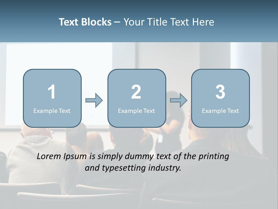 A Woman Giving A Presentation To A Group Of People PowerPoint Template