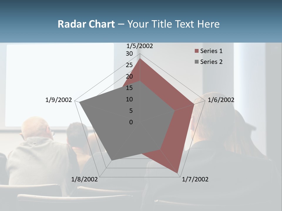 A Woman Giving A Presentation To A Group Of People PowerPoint Template