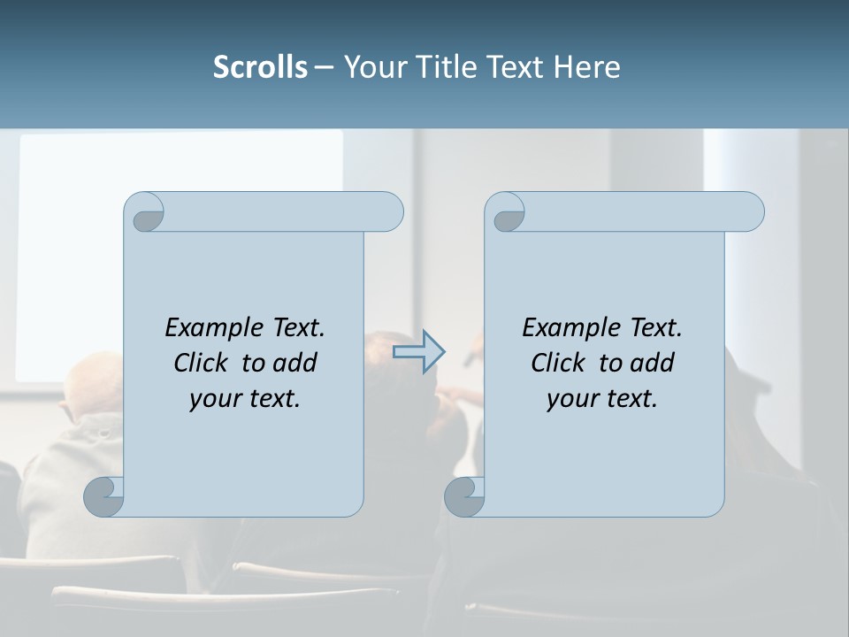 A Woman Giving A Presentation To A Group Of People PowerPoint Template