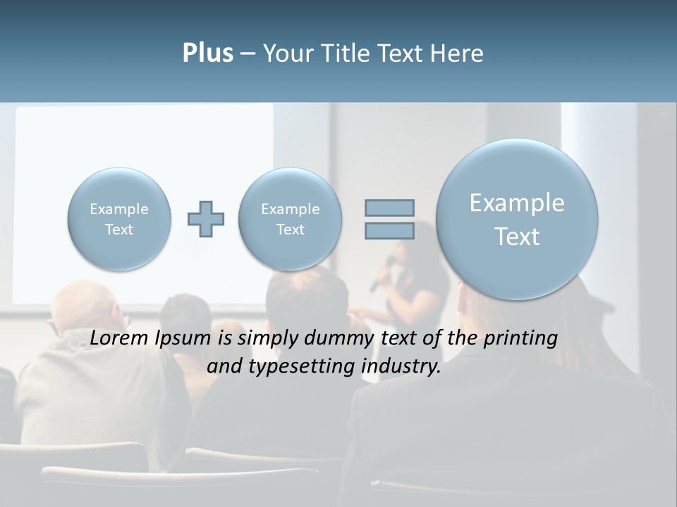 A Woman Giving A Presentation To A Group Of People PowerPoint Template