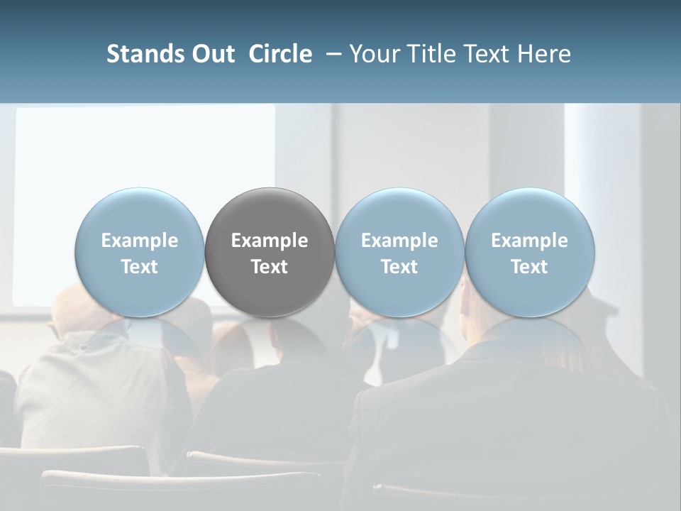 A Woman Giving A Presentation To A Group Of People PowerPoint Template