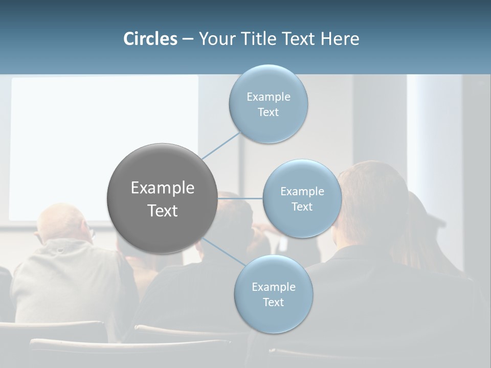 A Woman Giving A Presentation To A Group Of People PowerPoint Template