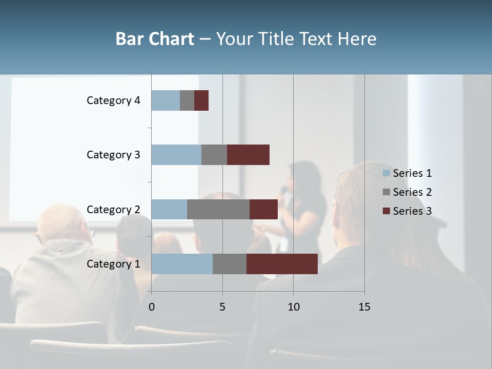 A Woman Giving A Presentation To A Group Of People PowerPoint Template