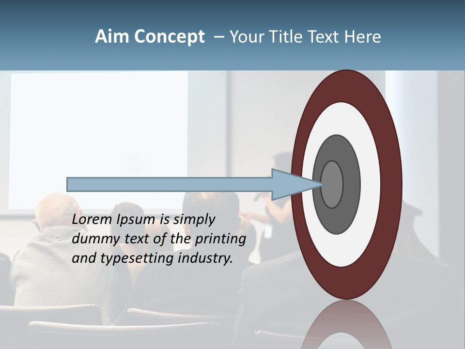 A Woman Giving A Presentation To A Group Of People PowerPoint Template