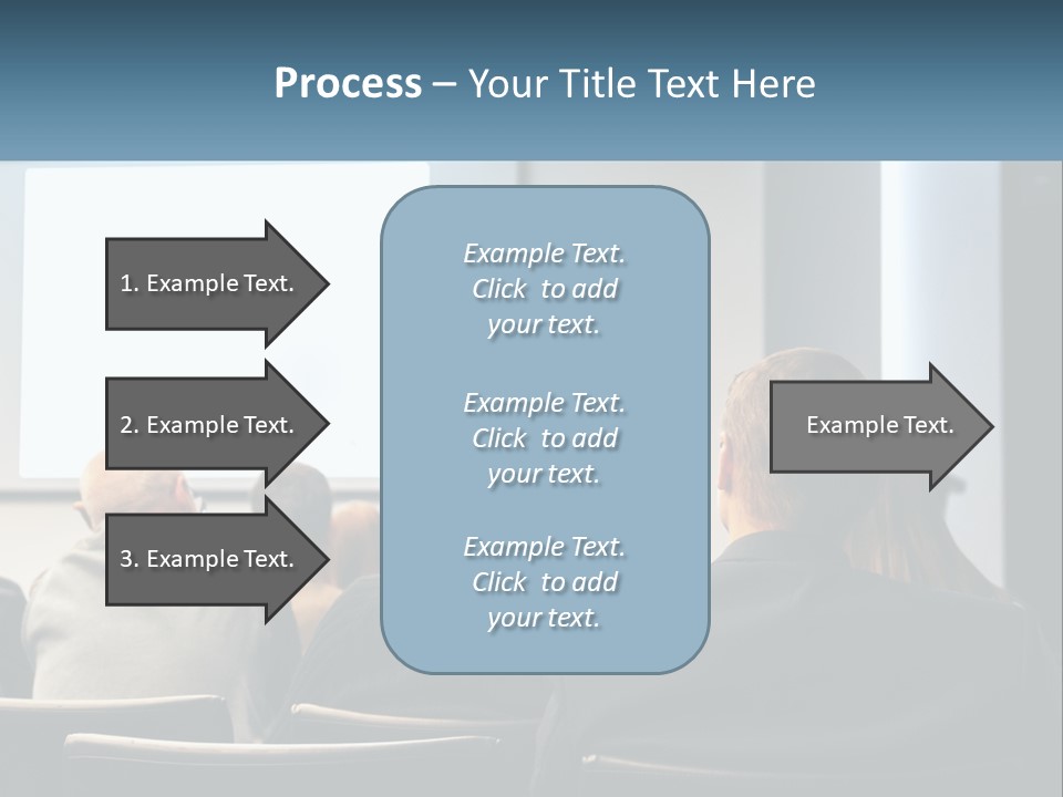 A Woman Giving A Presentation To A Group Of People PowerPoint Template