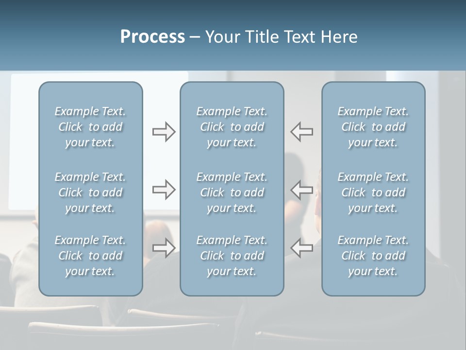 A Woman Giving A Presentation To A Group Of People PowerPoint Template