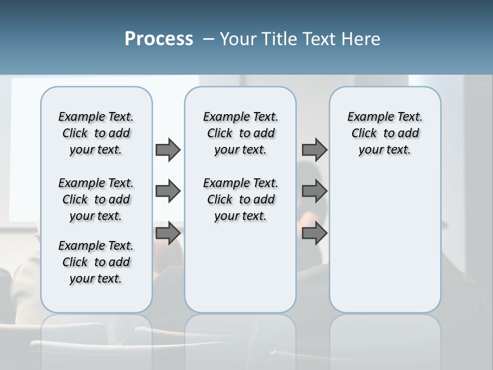 A Woman Giving A Presentation To A Group Of People PowerPoint Template
