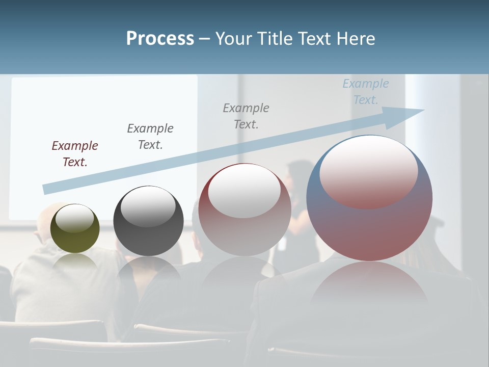 A Woman Giving A Presentation To A Group Of People PowerPoint Template