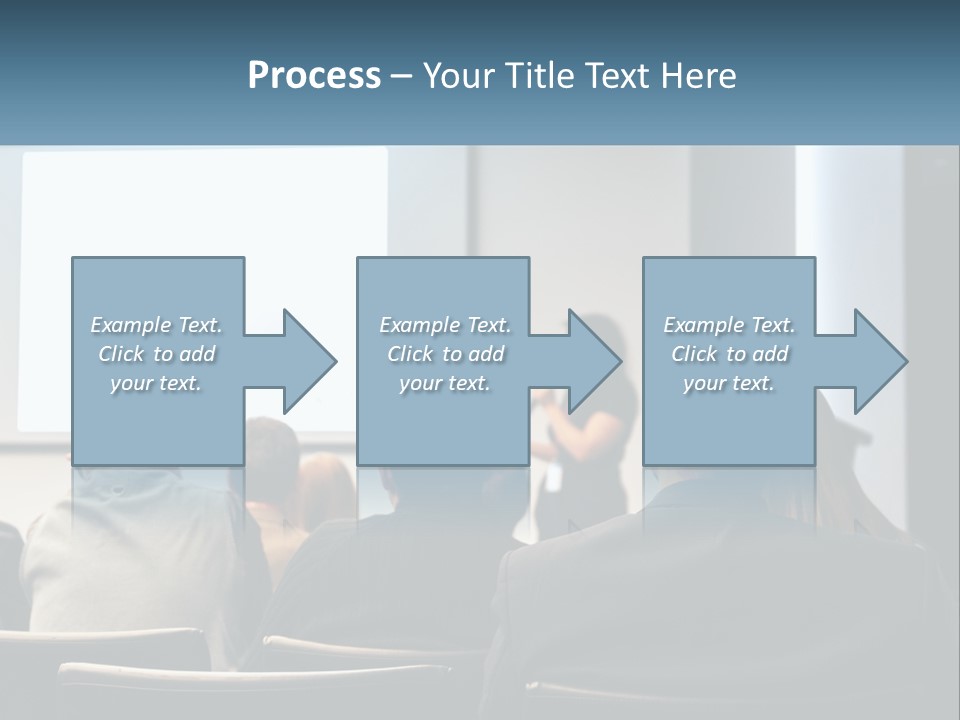 A Woman Giving A Presentation To A Group Of People PowerPoint Template