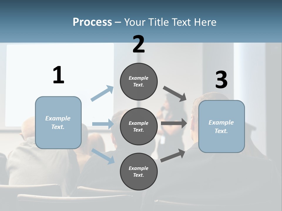 A Woman Giving A Presentation To A Group Of People PowerPoint Template