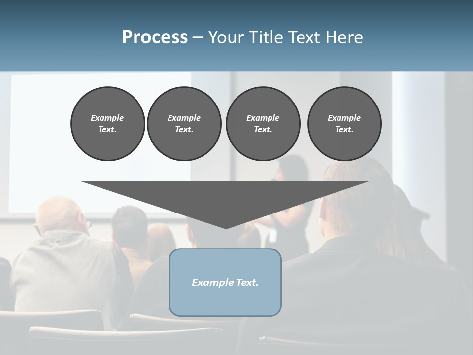 A Woman Giving A Presentation To A Group Of People PowerPoint Template