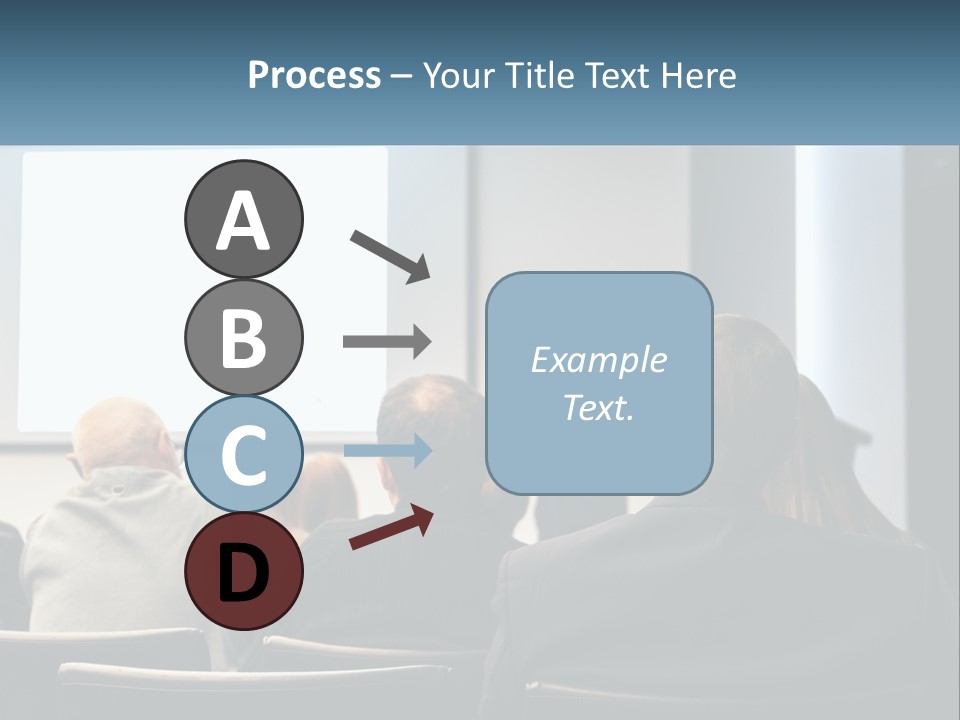 A Woman Giving A Presentation To A Group Of People PowerPoint Template