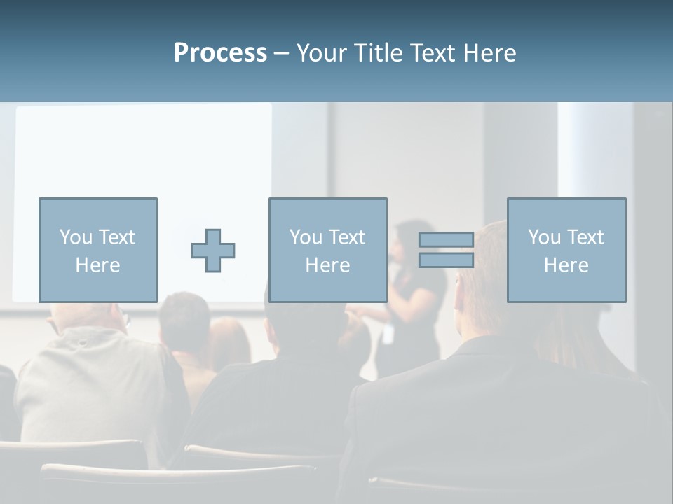 A Woman Giving A Presentation To A Group Of People PowerPoint Template