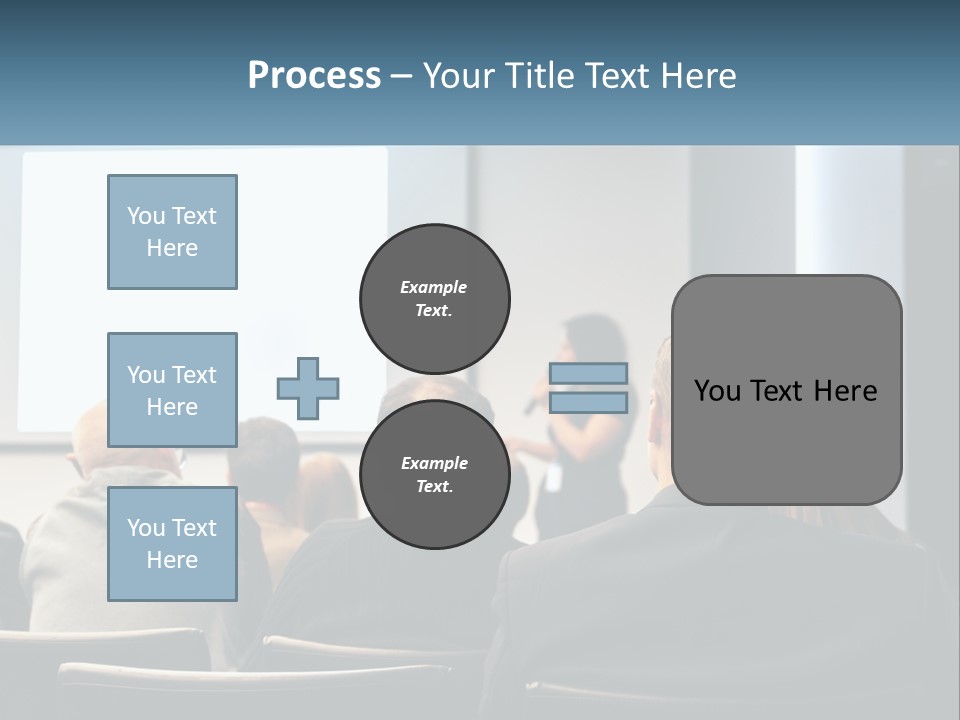 A Woman Giving A Presentation To A Group Of People PowerPoint Template