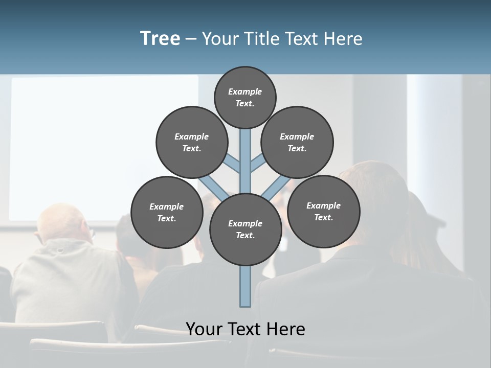 A Woman Giving A Presentation To A Group Of People PowerPoint Template