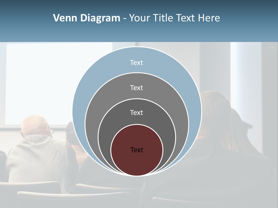 A Woman Giving A Presentation To A Group Of People PowerPoint Template